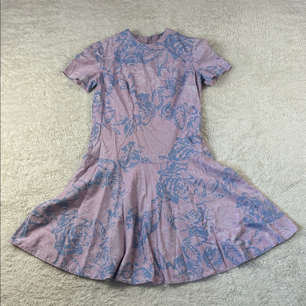 Vintage 60s unbranded drop waist mod‎ dress, size med